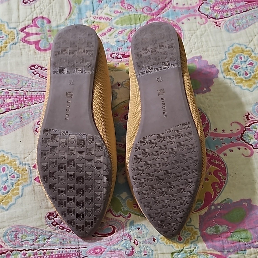 Birdies The Blackbird Mustard Knit Loafer Sz 7.5 - Picture 9 of 9